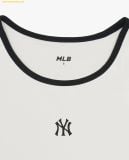  Áo Ba Lỗ MLB Nữ Phom Croptop Basic Small Logo Màu Trắng 3FTKB0153 