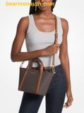  Túi Tote Michael Kors MK Pratt Small Signature Logo Tote Bag Logo - Nâu 