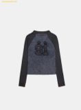  Áo Polo Tay Dài Bad Blood Rusty Denim V-Neck Long Sleeve Blue w-tee25-016 