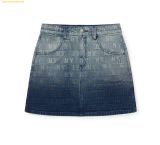  Chân Váy MLB Women’s Classic MONOGRAM Gradation Jacquard Denim Skirt NEW YORK YANKEES 3FDSM0453-50NYD 