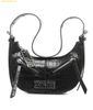 Túi Đeo Vai Versace Jeans Couture Embossed Zipped Shoulder Bag Màu Đen