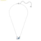  Dây cổ, dây chuyền SWAROVSKI Dancing Swan necklace Swan, Blue, Rhodium plated 