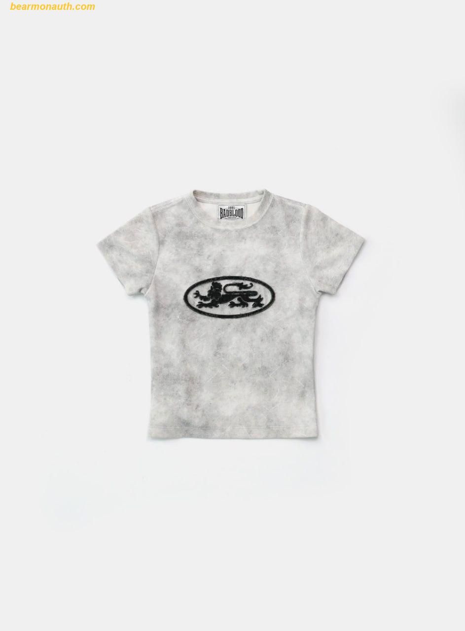 Áo Tay Ngắn Bad Blood Lion Patch Short Sleeve Slim Fit
