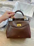  Túi xách JW PEI Lucia Classic Top Handbag - Dark Brown 