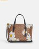 Túi Xách Coach Mollie Tote Bag 25 In Signature Canvas With Floral Print - CZ592 - Nâu Logo