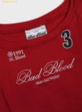  Áo Tay Dài Bad Blood Saint Blood Off Shoulder Top w-tee25-018 - Đỏ 