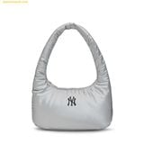  Túi Đeo Vai MLB Basic Luxleisure Nylon Hobo Bag New York Yankees 3ABQS044N-50SIS - Bạc 