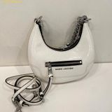  Túi Đeo Vai Marc Jacobs Mini Crescent Crinkle Leather Crossbody Bag - Trắng 