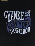  Áo Phông MLB Summer Letter Graphic Overfit Short Sleeve T-Shirt New York Yankees 3ATSX0553-50BKS Đen 