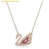  Dây cổ, dây chuyền SWAROVSKI Dancing Swan Necklace Swan, Red, Rose Gold-Tone Plated 