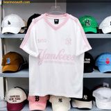  Áo Phông New Era Jersey Cỏ Tim Màu Trắng / Đen / Hồng 
