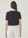  Áo Sweater WHOAU Steve V-neck Short Sleeve Sweater Cổ Tim WHKAF2402F Màu Xanh Navy 