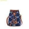 Túi Đeo Chéo MLB Dia Monogram Jacquard Mini Bucket Bag New York Yankees Navy 3ABMS022N-50NYL