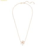  Dây cổ, dây chuyền SWAROVSKI Volta necklace Bow, Small, White, Rose gold-tone plated 