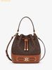 Túi Đeo Chéo Michael Kors MK Reed Medium Bucket Crossbody Bag Nâu Logo