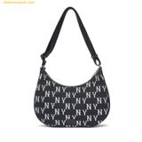  Túi MLB Monogram Jacquard Hobo Bag 3ABQL023N-50BKS Màu Đen 