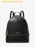  Balo Michael Kors MK Rhea Medium Pebbled Leather Backpack 