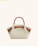  Túi Xách JW PEI Hana Mini Tote Bag - Brown Canvas 