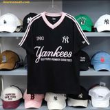  Áo Phông New Era Jersey Cỏ Tim Màu Trắng / Đen / Hồng 