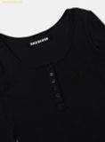  Áo Tay Dài Bad Blood Beyond Soft Henley Neck Long Sleeve Black w-tee24-087 