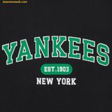  Áo Phông MLB Korea Varsity New York Yankees Black Màu Đen 3ATSV0243-50BKS 