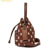  Túi Đeo Chéo Dây Rút MLB Monogram Bucket Bag Boston Red Sox 3ABMS012N-43BRD 