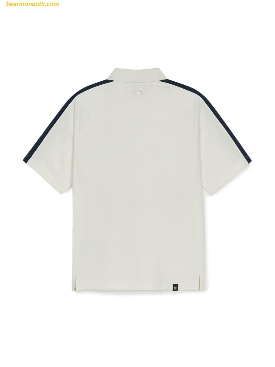 【MLB】 Varsity Sportive Overfit Collar T-Shirt /追跡付 Áo Polo MLB Varsity Sportive Overfit Collar T-Shirt New York