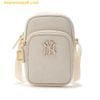 Túi Đeo Chéo MLB PU Diamond Monogram New York Yankees 7ACRMDD4N-50CRS Màu Trắng
