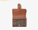  Ví Gập Michael Kors MK Colby Small Empire Signature Logo Tri-Fold Wallet Màu Nâu 