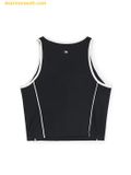  Áo Ba Lỗ MLB Nữ Phom Croptop Basic Small Logo Màu Đen 3FTKB0153 