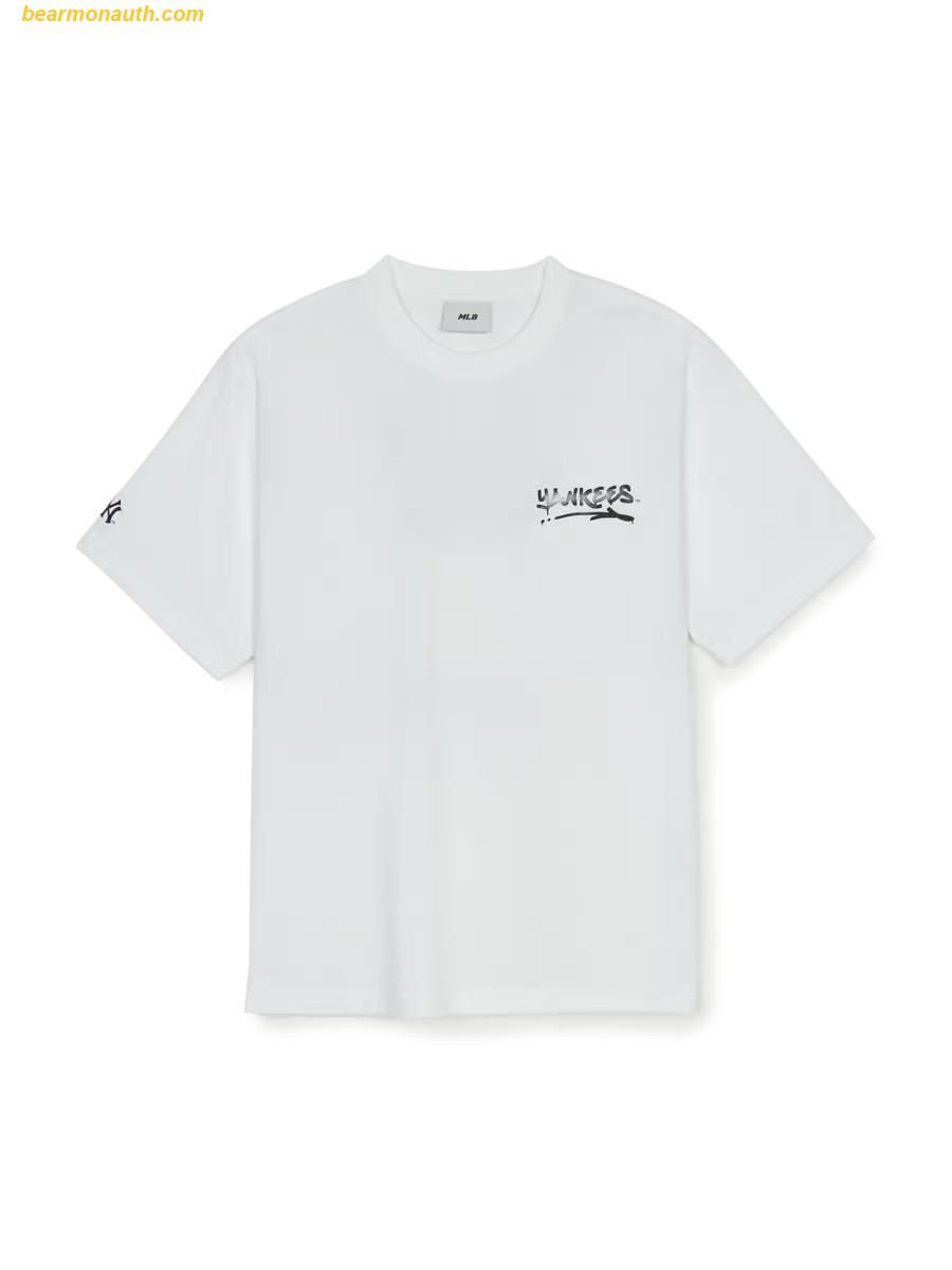 人気【MLB】Basic Street Logo Overfit Short Sleeve Tee NY Áo Phông MLB Basic Street Logo Overfit Short Sleeve T-Shirt
