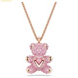  Dây cổ, dây chuyền SWAROVSKI Teddy pendant Bear, Pink, Rose gold-tone plated 