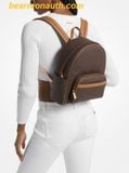  Balo Michael Kors Bex Medium Signature Logo Backpack - Nâu Logo 
