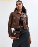  Túi Đeo Vai Coach Times Squareo Tabby Shoulder Bag With Quilting Đỏ rượu vang CW628B4 Size 17 