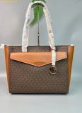  Túi Tote Michael Kors MK Logo Tote Bag Màu Nâu Logo 