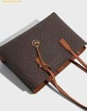  Túi Tote Michael Kors MK Ruthie Medium Signature Logo Tote Bag Màu Nâu Logo 