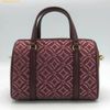  Túi Trống Michaelkors MK Signature Travel Small Metallic Duffle Bag Oxblood Multi Màu Đỏ Đô 