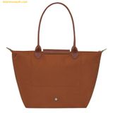  Túi Xách LongChamp Le Pliage Green L Tote Bag Cognac - Recycled Canvas 