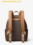  Balo Michael Kors Bex Medium Signature Logo Backpack - Nâu Logo 