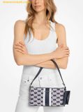  Túi Đeo Vai Micheal Kors MK Vincent Medium Logo Jacquard Pochette with Card Case 