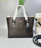  Túi Tote Coach Mollie Tote 25 In Signature Canvas - Nâu Logo 