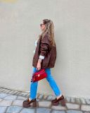  Túi Xách JW PEI Thea Top Handle Bag Màu Đỏ 