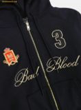  Áo Hoodie Zip Bad Blood Royal Classic Hooded Zip-Up - Black w-hde24-063 Màu Đen 