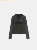  Áo Polo Tay Dài Bad Blood Rusty Denim V-Neck Long Sleeve Black - w-tee25-017 