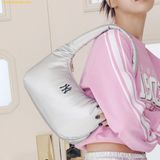  Túi Đeo Vai MLB Basic Luxleisure Nylon Hobo Bag New York Yankees 3ABQS044N-50SIS - Bạc 