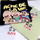  Áo Phông ADLV Crayon Shinchan And Friends Short Sleeve T-Shirt - Trắng 