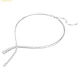  Dây đeo cổ, Dây Chuyền Swarovski Matrix Y necklace Mixed cuts, White, Rhodium plated 