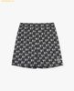 Quần short MLB unisex ống rộng lưng thun Classic Monogram Màu Đen 3ASMM0343