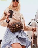  Túi đeo chéo Michael Kors MK Bradshaw Extra Small Metallic Signature Logo Camera Crossbody Bag 