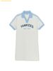 Đầm Polo MLB Women's Varsity Open Collar Slim Fit One Piece New York Yankees SKU 3FOPV0153-50IVS Màu Trắng